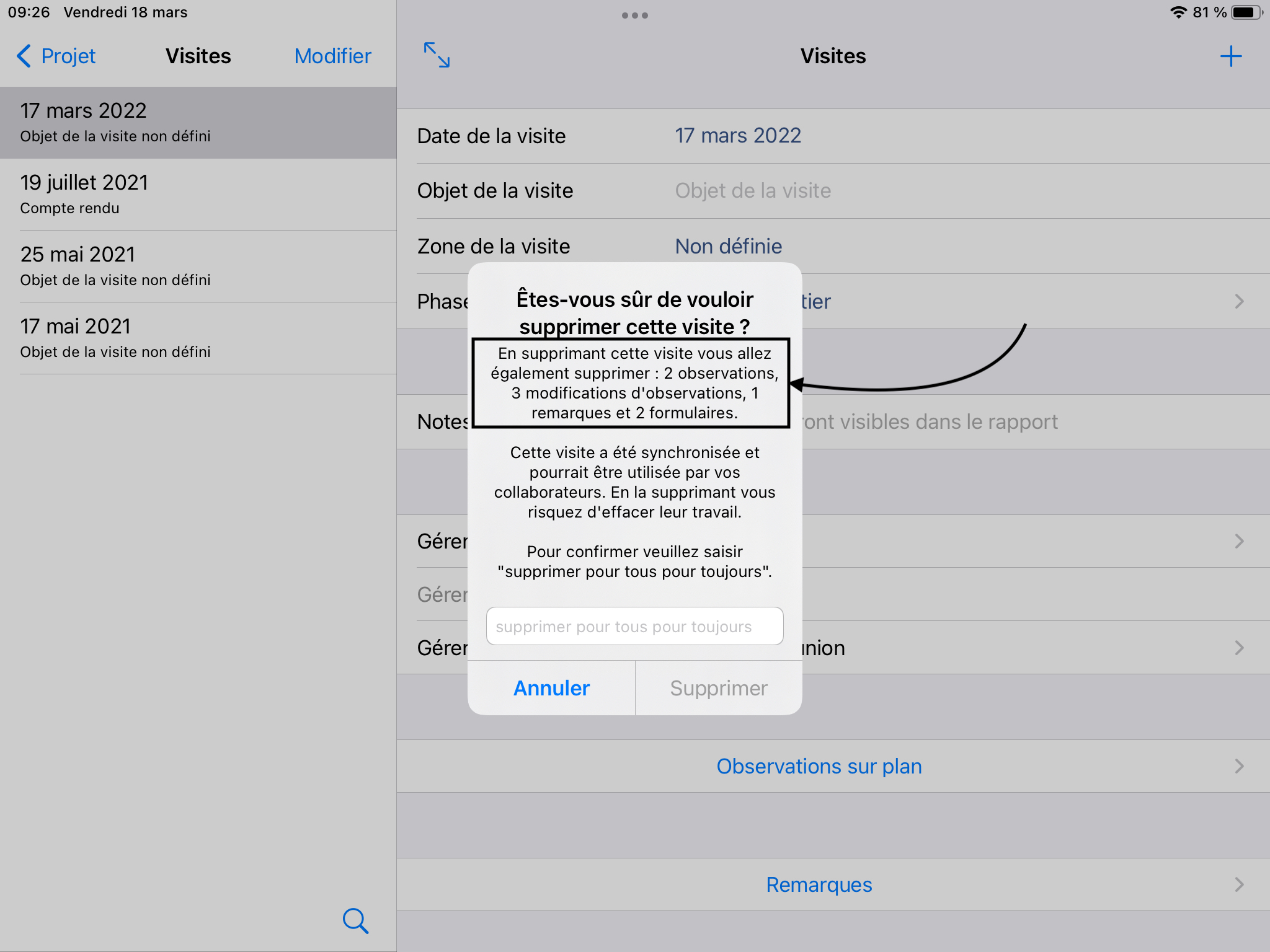 Êtes-vous sûr de vouloir supprimer cette visite - App.jpeg